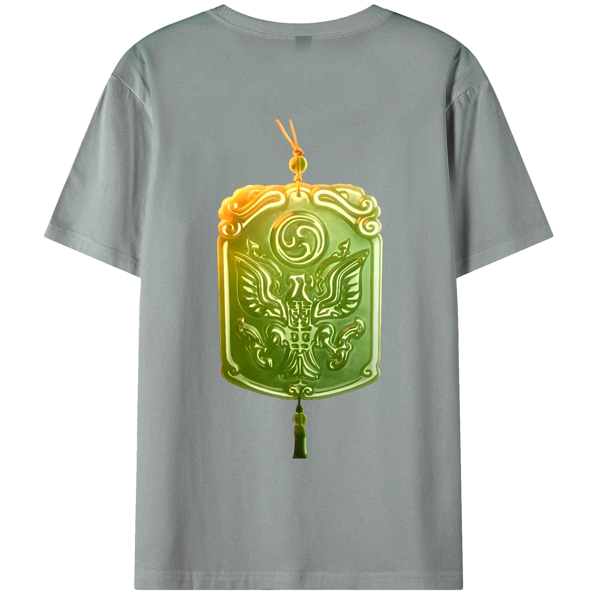 （画像用） Ne Zha 2 ナタ 魔童の大暴れ 綿100％ メンズ半袖Tシャツ（バックプリント） 通気性